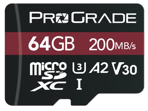 כרטיס זיכרון ProGrade 64GB microSDXC V30 UHS-I