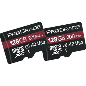 מארז זוג כרטיסי זיכרון ProGrade 128GB microSDXC V30 UHS-I