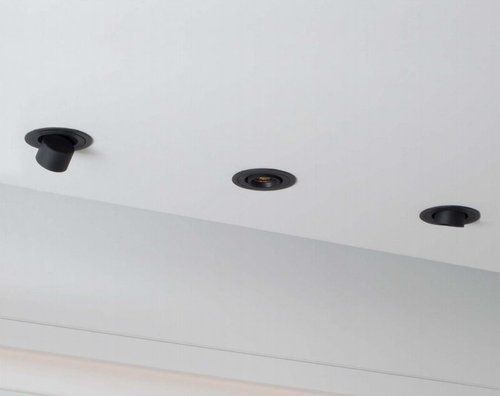  שקוע תקרה שחור FLAME 6W 75mm אור חם 