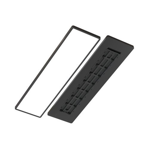  צמוד תקרה מלבן דק שחור TIME 64W 120X30CM IP40 3CCT  