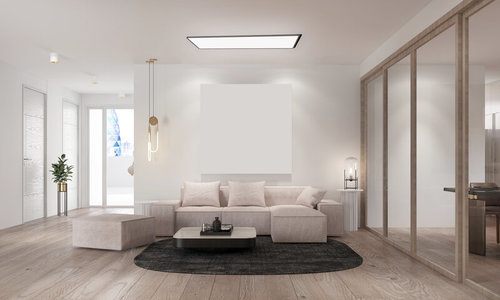  צמוד תקרה מלבן דק שחור TIME 64W 120X30CM IP40 3CCT  