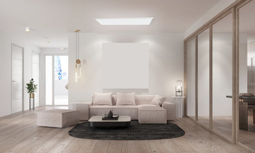  צמוד תקרה מלבן דק לבן TIME 64W 120X30CM IP40 3CCT  