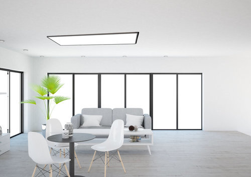  צמוד תקרה מלבן דק שחור TIME 64W 120X30CM IP40 3CCT  