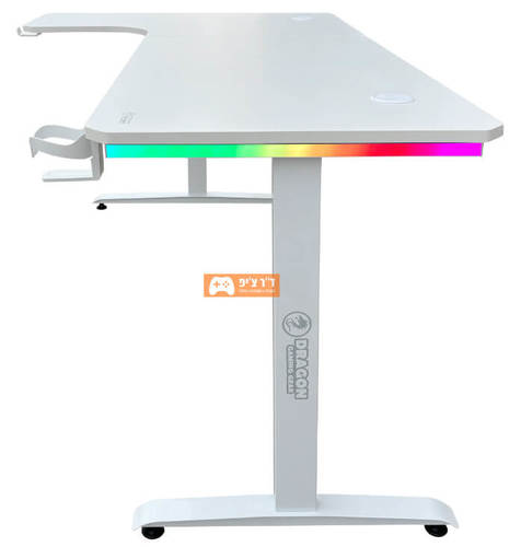 DRAGON שולחן גיימינג פינתי שמאל תאורת RGB אורך 160*100 ס