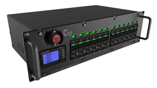 לוח הפצת חשמל Stage Smarts C12B-11 w. webserver DE-Schuko, 2x19-pin Socapex