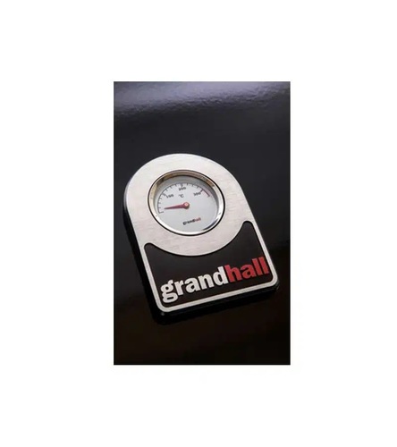 גריל גז Grandpro GTI3 עם שלושה מבערי נירוסטה, רשתות ברזל יצוק בטכנולוגיית INTEGRILL, מכסה דו-שכבתי ומדפי צד מתקפלים