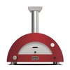 טאבון פיצה מקצועי אדום עם משטח אפייה כפול - ALFA MODERNO 2 Pizze