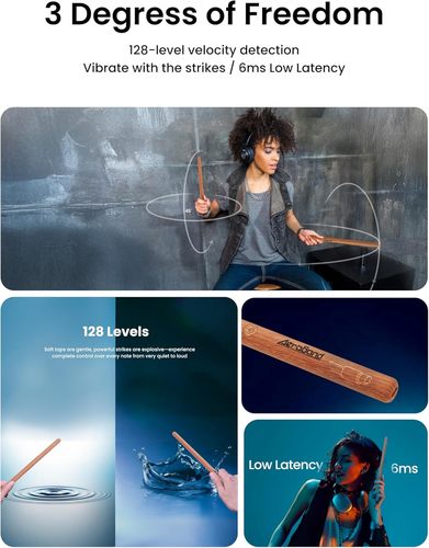 ערכת תופים באוויר ניידים לנגינה בכל מקום PocketDrum 2 MAX מבית AEROBAND 