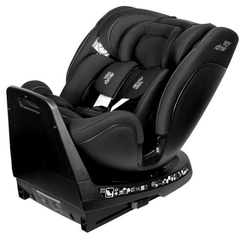 כסא בטיחות מסתובב משולב בוסטר Swivel Grow Max מלידה ועד גיל 7 עם גגון הצללה - שחור Space Black