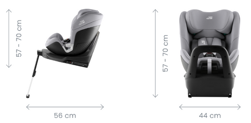 כסא בטיחות מסתובב משולב בוסטר Swivel Grow Max מלידה ועד גיל 7 עם גגון הצללה - שחור Space Black