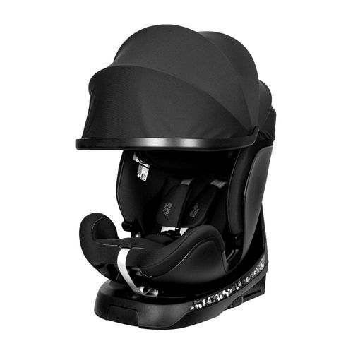 כסא בטיחות מסתובב משולב בוסטר Swivel Grow Max מלידה ועד גיל 7 עם גגון הצללה - שחור Space Black