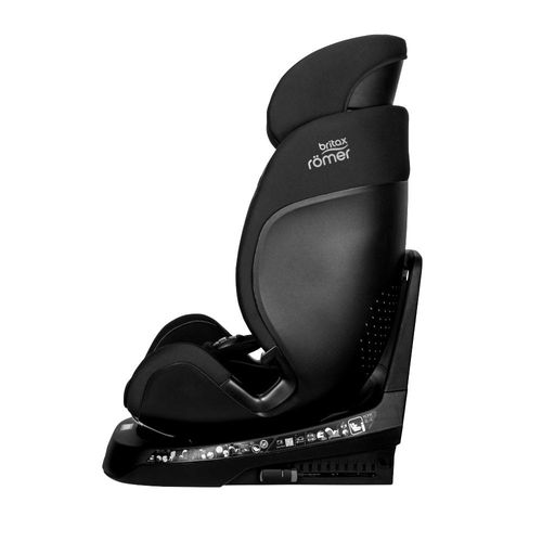 כסא בטיחות מסתובב משולב בוסטר Swivel Grow Max מלידה ועד גיל 7 עם גגון הצללה - שחור Space Black