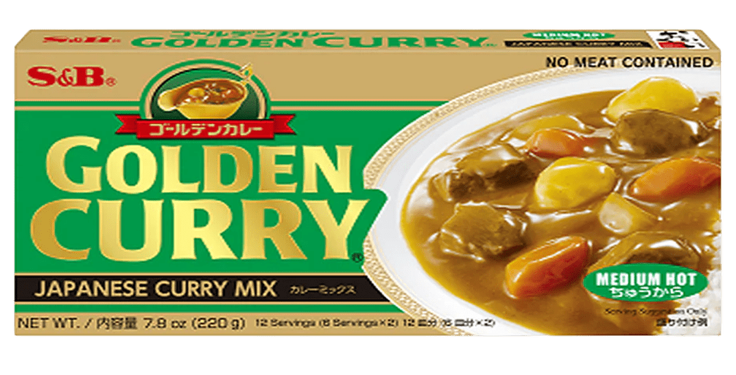 GOLDEN CURRY תערובת להכנת רוטב קארי יפני בטעם פיקנטי 220 גרם