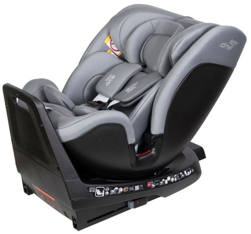 כסא בטיחות מסתובב משולב בוסטר Swivel Grow Max מלידה ועד גיל 7 עם גגון הצללה - אפור Frost Grey