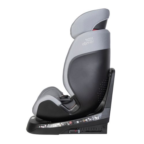 כסא בטיחות מסתובב משולב בוסטר Swivel Grow Max מלידה ועד גיל 7 עם גגון הצללה - אפור Frost Grey