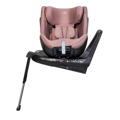 כסא בטיחות מסתובב משולב בוסטר Swivel Grow Max מלידה ועד גיל 7 עם גגון הצללה - ורוד DUSTY ROSE
