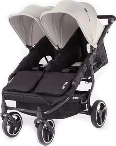 עגלת תאומים צרה בייבי מונסטרס Easy Twin 3.0S עם מדרך רגלים מכוונן - אבן
