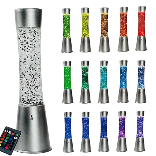 מנורת נצנצים Glitter Lamp מחליפה צבעים עם שלט i-Total 