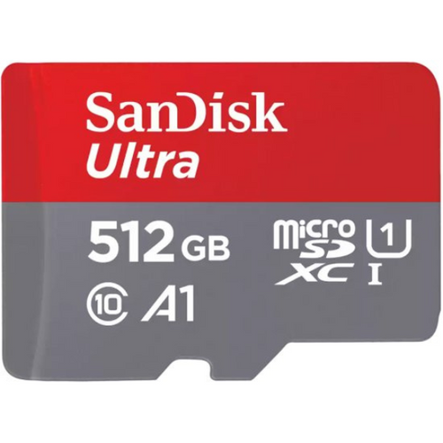 שיריון אילת SanDisk Ultra MicroSDXC SDSQUAC 512G-GN6MN כרטיס זיכרון ללא מתאם