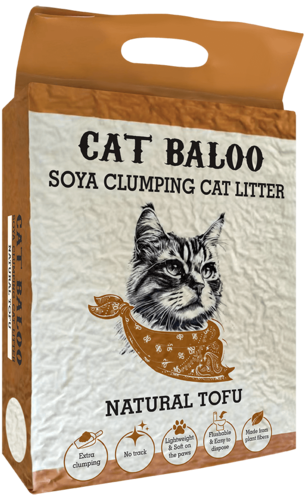 CAT BALOO חול סויה טבעי מתגבש - חול לחתולים