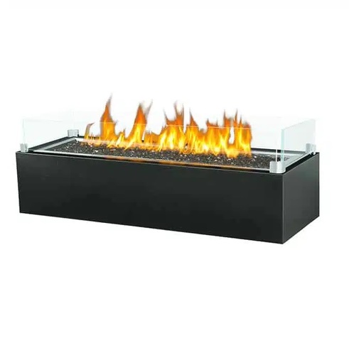 קמין חשמלי Napoleon PURVIEW 72 אינץ' עם מצע אבני קריסטל, להבות LED בצבעי כתום ולבן, שלוש אפשרויות התקנה ורוחב מרשים במיוחד של 182.8 ס