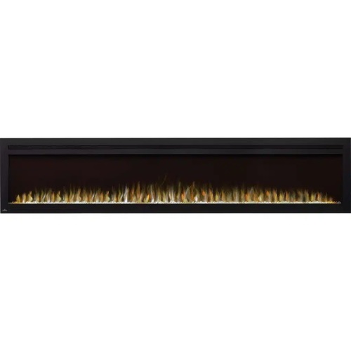 קמין חשמלי Napoleon PURVIEW 100 אינץ' עם מצע אבני קריסטל, להבות LED בצבעי כתום ולבן, שלוש אפשרויות התקנה ורוחב ענק במיוחד של 254 ס