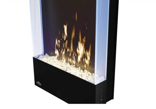 קמין חשמלי אנכי Napoleon ALLURE 32 עם מיטת גחלים LED, להבות דינמיות ב-6 צבעים ופנסי תאורה צדדיים בעיצוב אנכי ייחודי ומרהיב