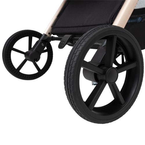 עגלת תינוק משולבת סיאלו פרו 2025 Sport Line Cielo PRO ריפוד שחור / ידית שחורה / שלד אפור מוברש