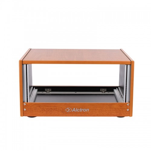 ראק ציוד אולפני RACK 4U בגימור עץ