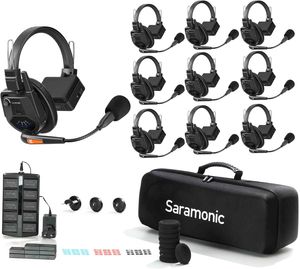 סט אוזניות תקשורת הפקה אלחוטי ל- 9 אנשים Saramonic WiTalk9-9S