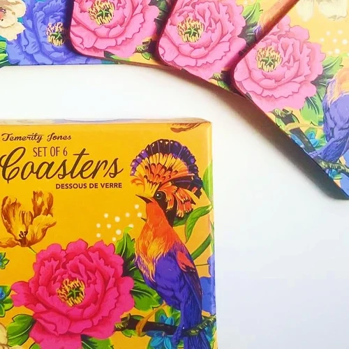 מארז 6 תחתיות כוסות וינטג' מקסיקני Mexican Floral