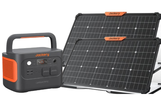 מארז תחנת כוח ניידת ושני פאנלים Jackery Explorer 1000 Plus + Jackery SolarSaga 80WX2