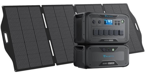 מארז תחנת אם מורחב ופאנל Bluetti AC500 + B300S + BigBlue 400W
