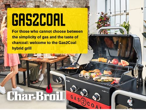 גריל גז משולב פחם היברידי Gas2Coal דגם Char-Broil