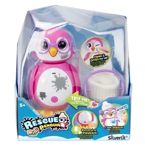 מיני פינגווין אינטראקטיבי Mini Rescue Penguin - ורוד