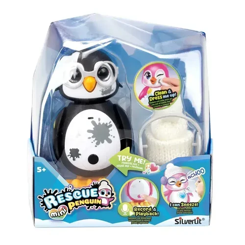 מיני פינגווין אינטראקטיבי Mini Rescue Penguin - שחור