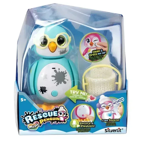מיני פינגווין אינטראקטיבי Mini Rescue Penguin - תכלת