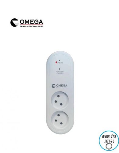 מגן ברקים 2 שקעים אנכי עם השהייה  OM-GS11-2VR 