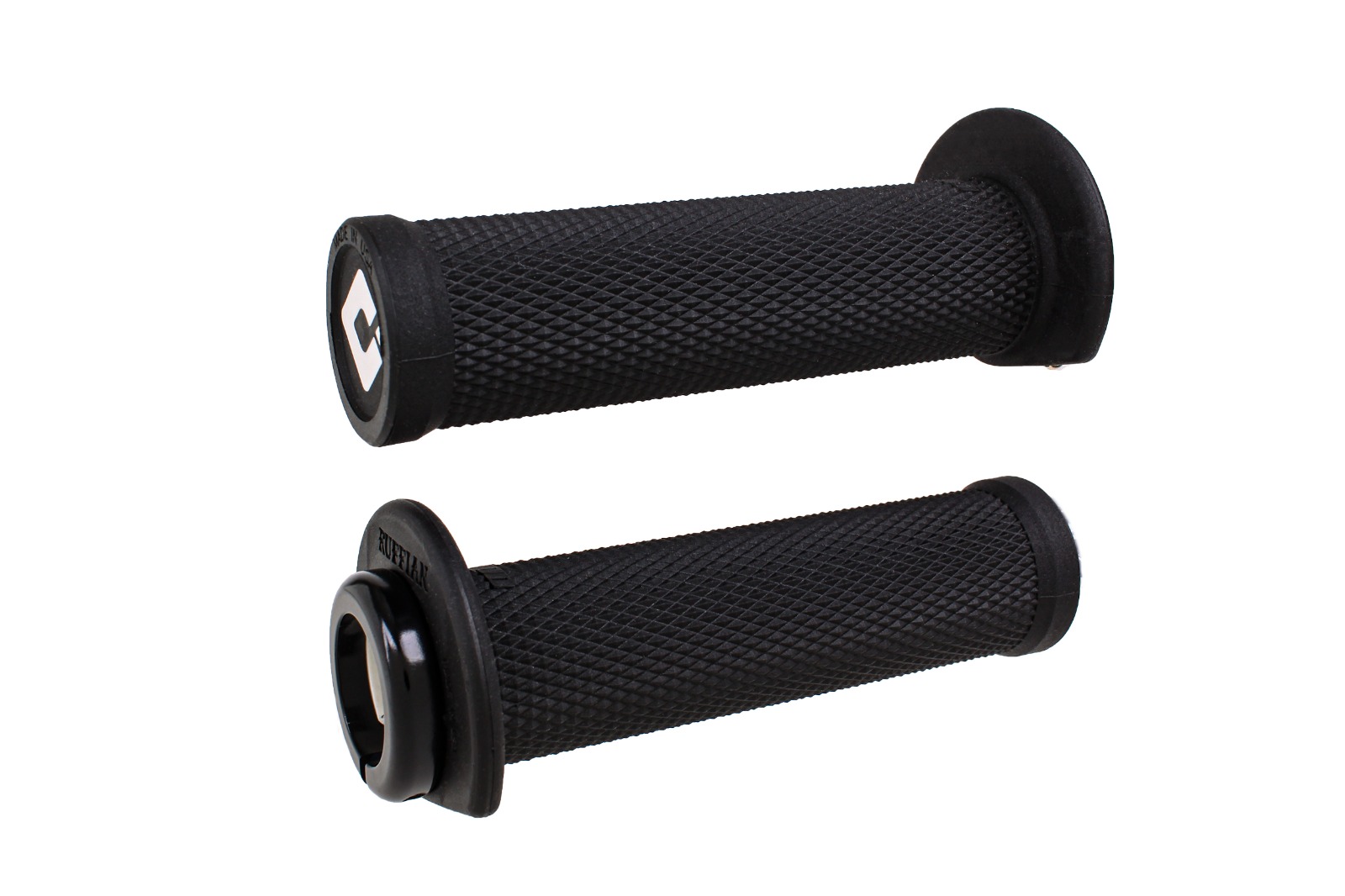 גריפים ODI עם נעילה טרקטורון שחור חלק - Lock-On Grip דפוס יהלום