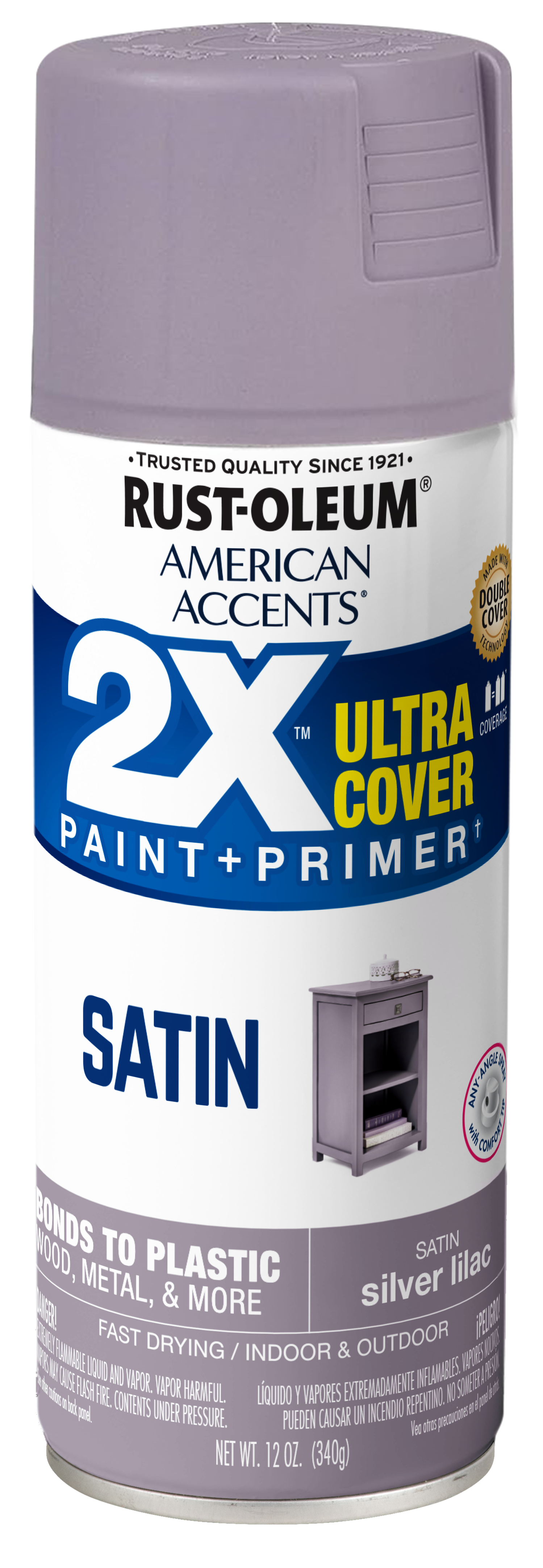 ספריי צבע 2X satin silver lilac