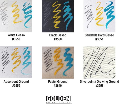 ג'סו לבן מבית גולדן GOLDEN GESSO (946 מ