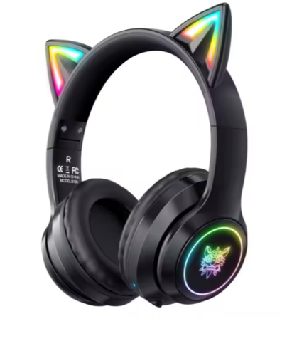 Onikuma B90 RGB Bluetooth 5.0 Wireless אוזניות חתול