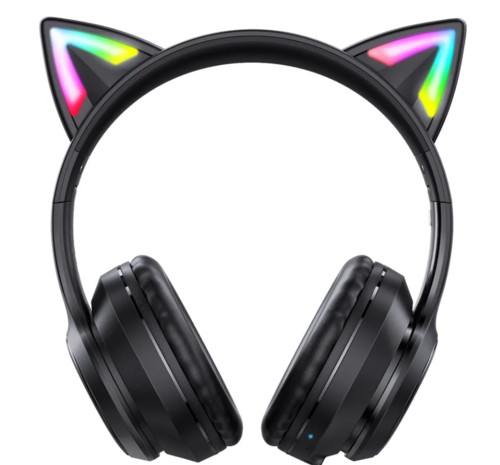 Onikuma B90 RGB Bluetooth 5.0 Wireless אוזניות חתול