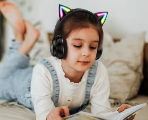 Onikuma B90 RGB Bluetooth 5.0 Wireless אוזניות חתול