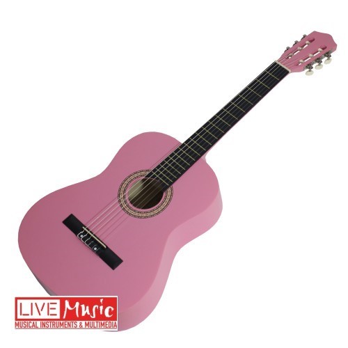 גיטרה קלאסית צבע ורוד עם תיק ARMANDO PINK 4/4 941