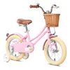 אופניים בעיצוב וינטג' לילדים קונקט סטייל Connect Style גלגלי "16, גלגלי עזר וסלסלה לגילאי 4-5 - ורוד