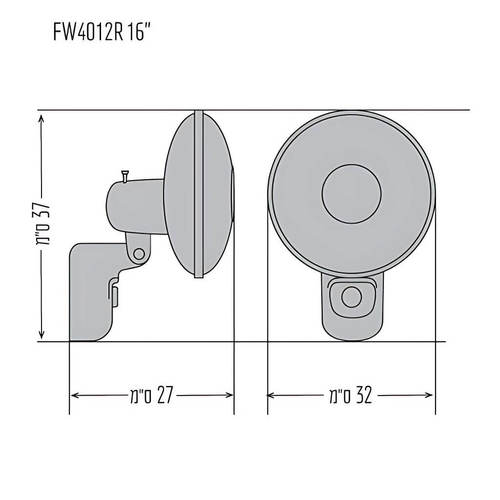 מאוורר קיר 16 בלוסטאר FW4010L 