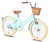 אופניים בעיצוב וינטג' לילדים קונקט סטייל Connect Style גלגלי "20, רגלית וסלסלה לגילאי 6-7 - ירקרק