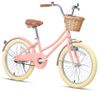 אופניים בעיצוב וינטג' לילדים קונקט סטייל Connect Style גלגלי "20, רגלית וסלסלה לגילאי 6-7 - אפרסק