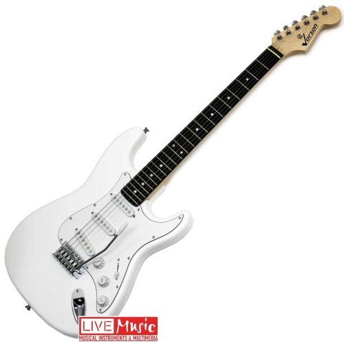 גיטרה חשמלית צבע לבן VORSON  VR V150WHT